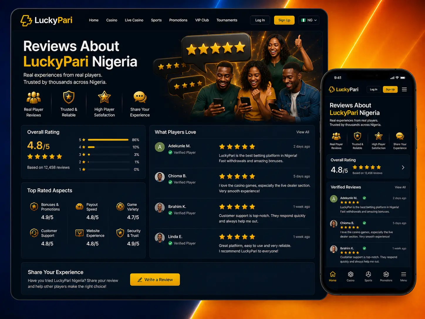 LuckyPari Nigeria: User Ratings and Reviews