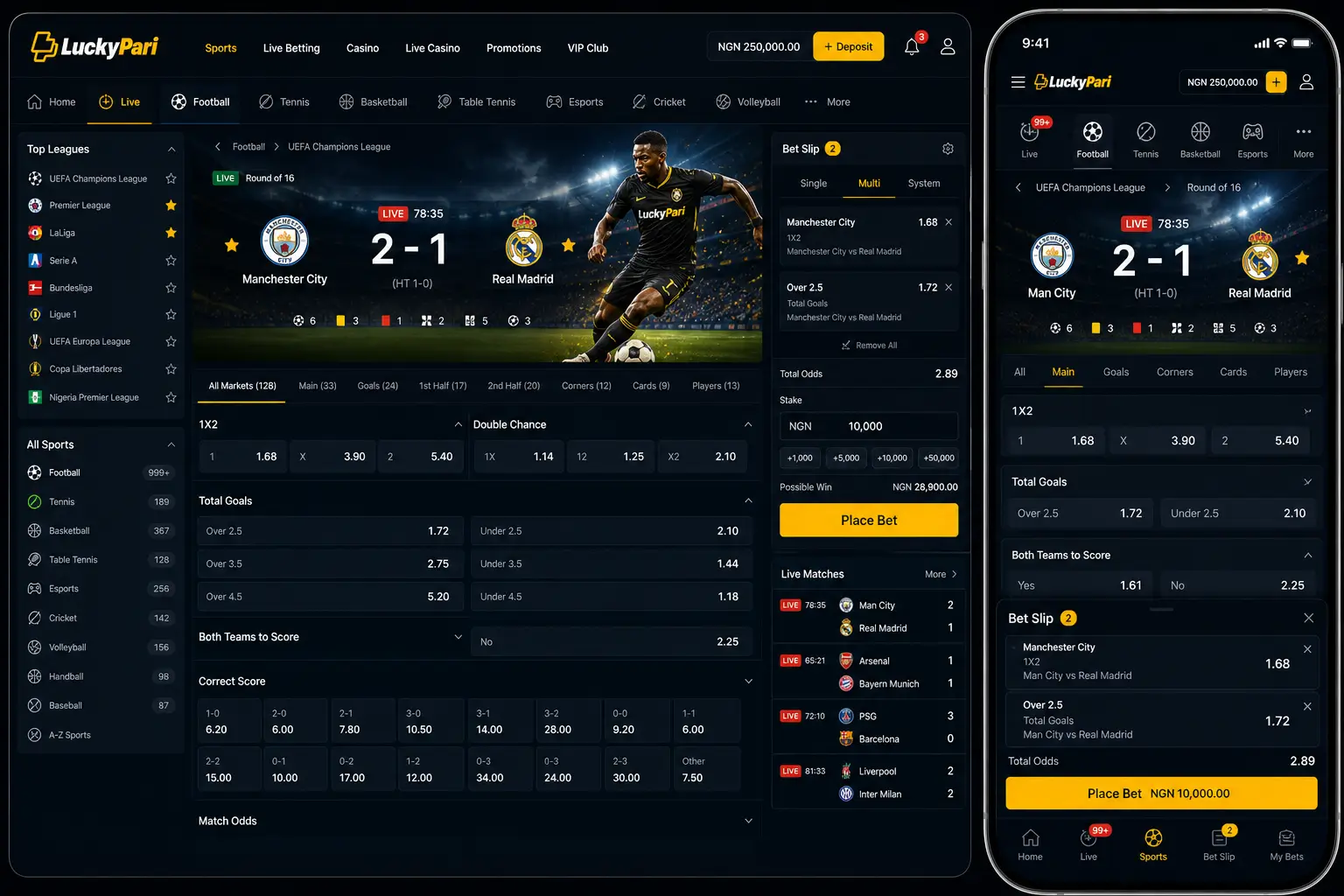 Sports Betting Opportunities on LuckyPari Nigeria